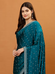 Stone Booti Chinon Woven Saree