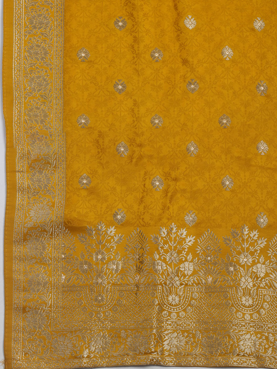 Woven Design Chanderi Unstitched Suit With Dupatta