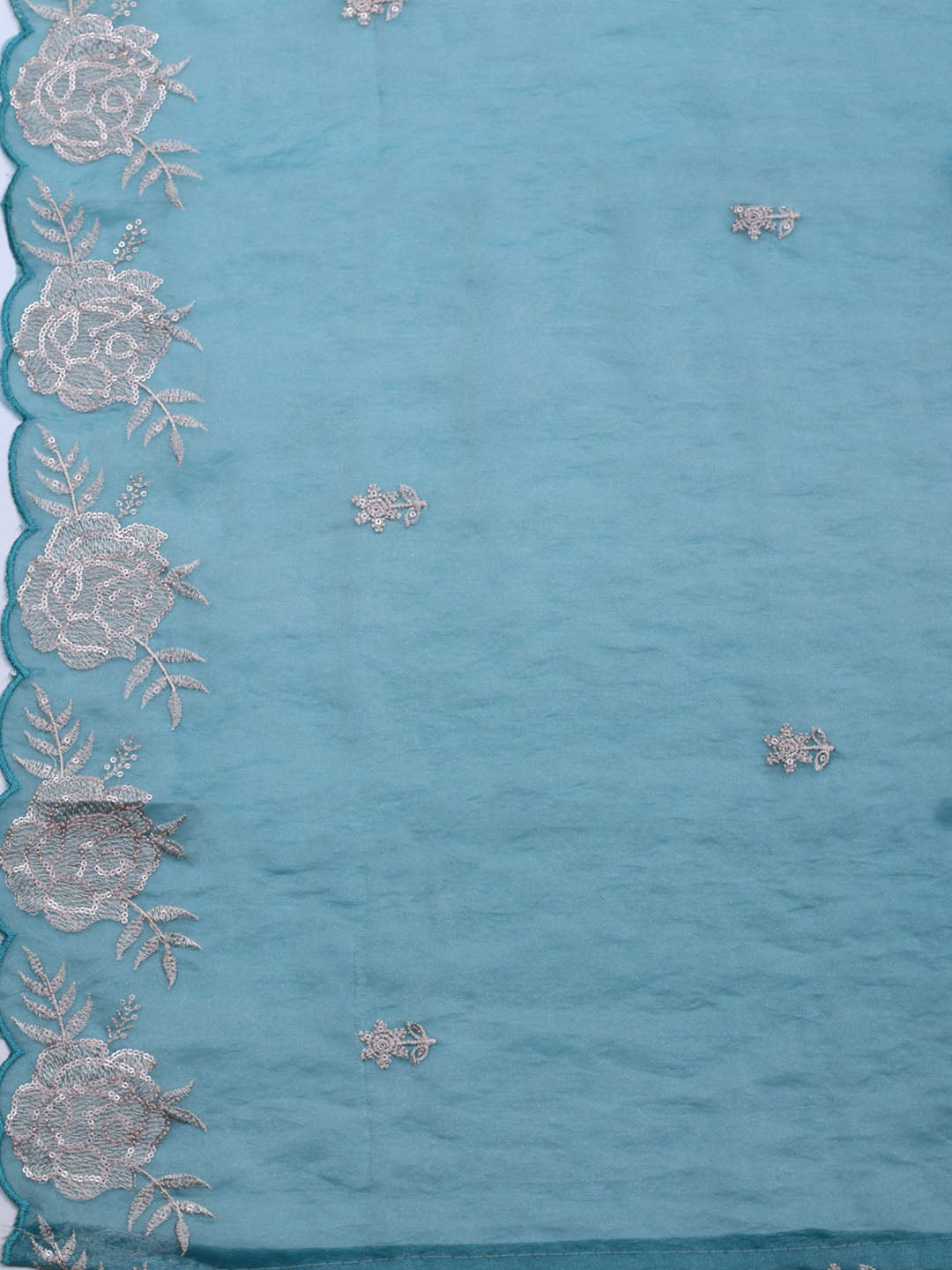 Embroidered Tissue Unstitched Suit With Dupatta