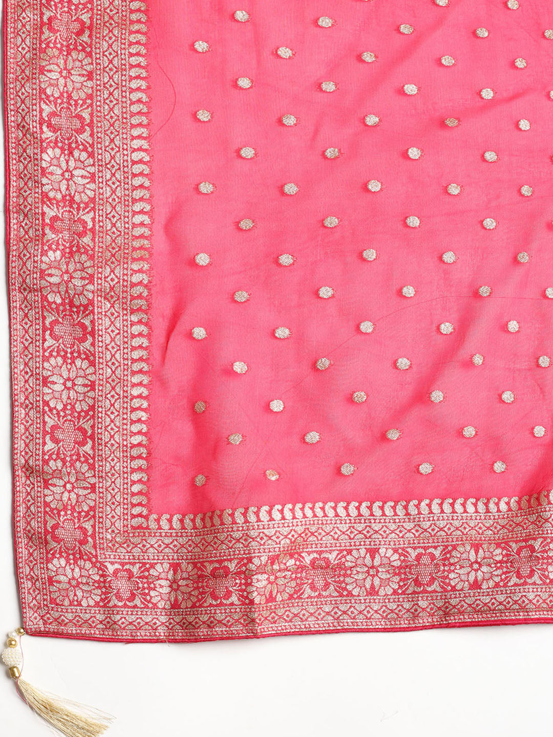 Neck Embroidered Georgette Unstitched Suit With Dupatta