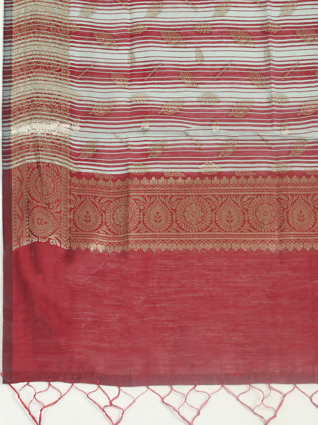Woven Design Chanderi Unstitched Suit With Pant &amp; Dupatta