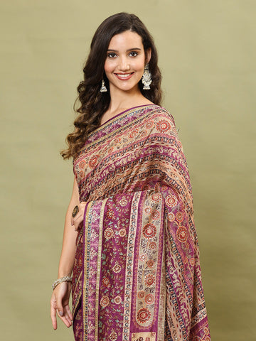 Printed Crepe Saree