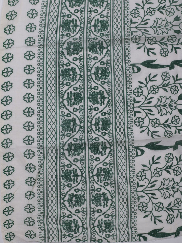 Neck Embroidered Cotton Blend Unstitched Suit With Dupatta