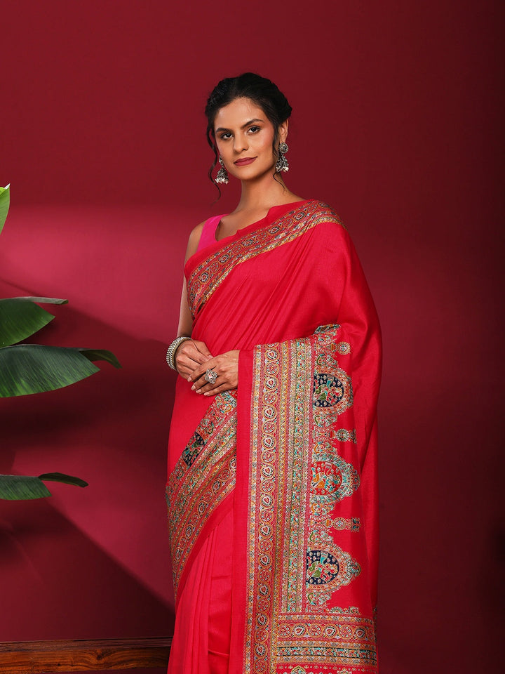 Digital Print Art Silk Saree