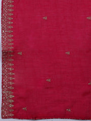 Neck Embroidered Cotton Blend Unstitched Suit With Dupatta
