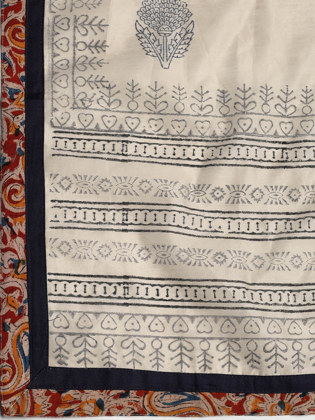 Neck Embroidered Cotton Blend Unstitched Suit With Dupatta