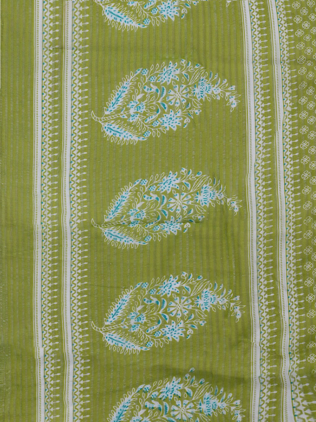 Sequence Work Cotton Blend Unstitched Suit With Dupatta
