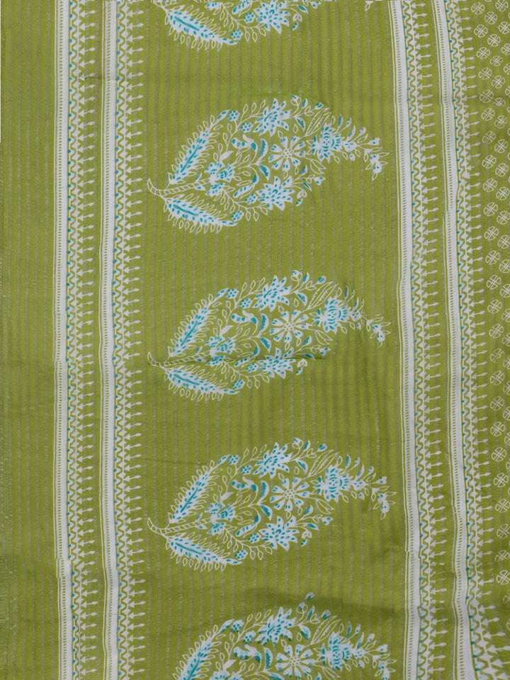 Sequence Work Cotton Blend Unstitched Suit With Dupatta