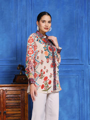 Printed Crepe Kurta