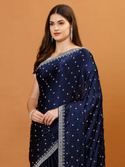 Stone Booti Chinon Woven Saree