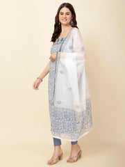 Printed Cotton Unstitched Suit Piece With Dupatta