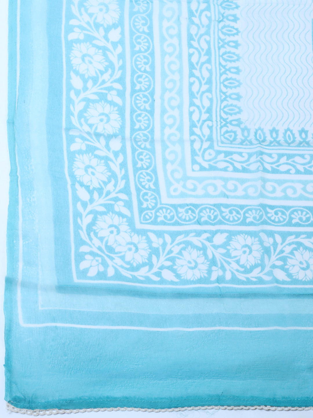 Embroidered Cotton Blend Unstitched Suit With Pant &amp; Dupatta