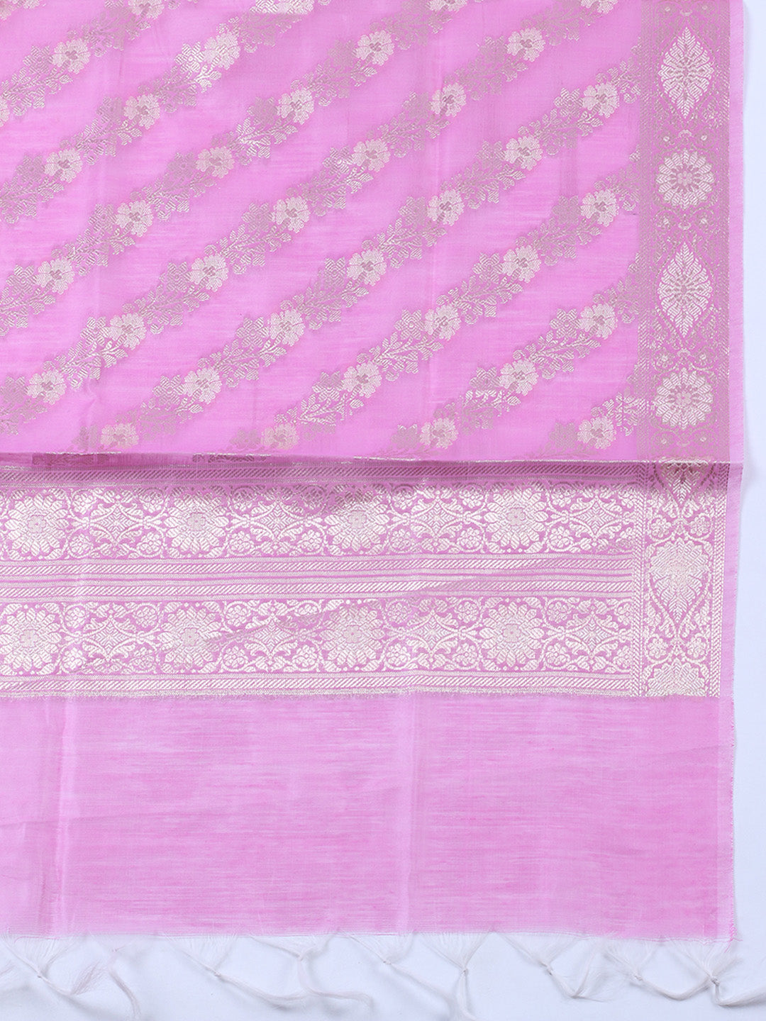 Woven Chanderi Unstitched Suit With Dupatta