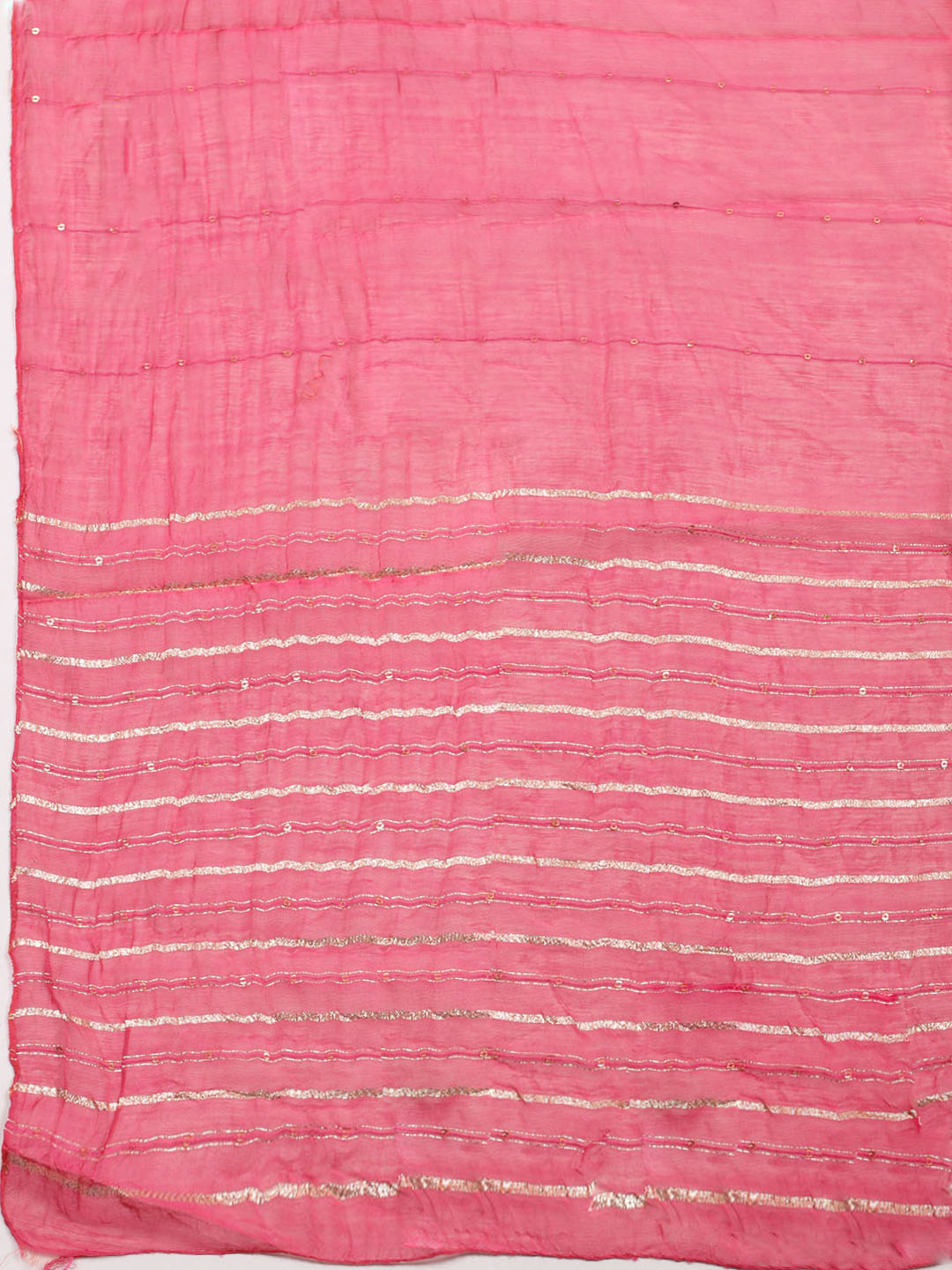 Embroidered Chanderi Unstitched Suit With Pant &amp; Dupatta