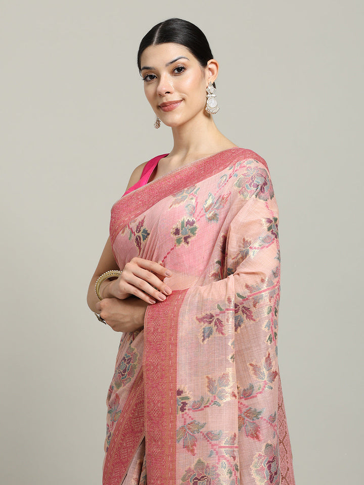 Zari Jaal Art Silk Woven Saree