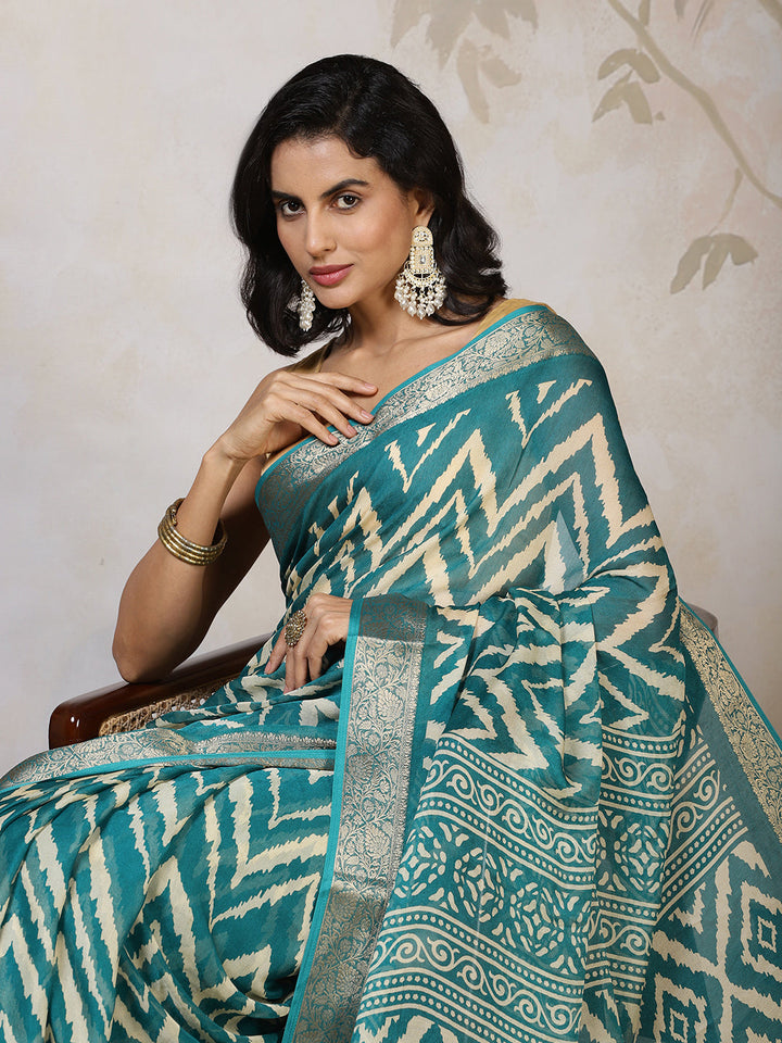 Digital Printed Georgette Saree