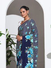 Digital Printed Crepe Saree