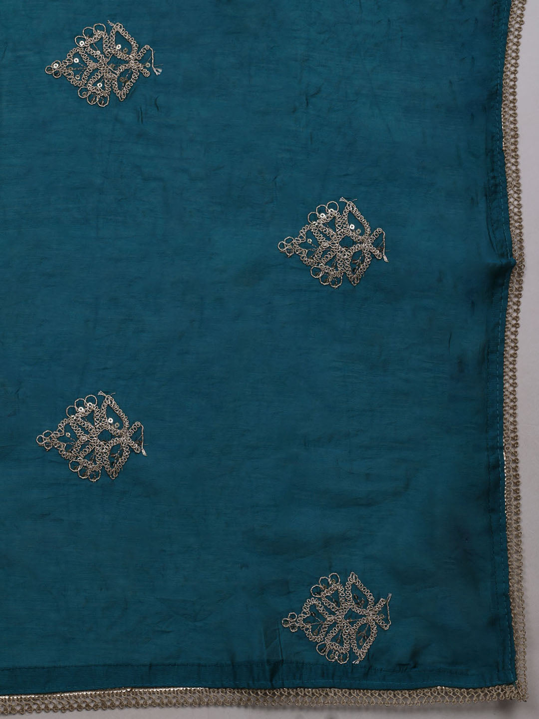 Neck Embroidered Muslin Unstitched Suit With Dupatta