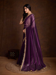 Stone Embroidery Tissue Saree