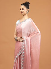 Stone Work Art Chiffon Saree