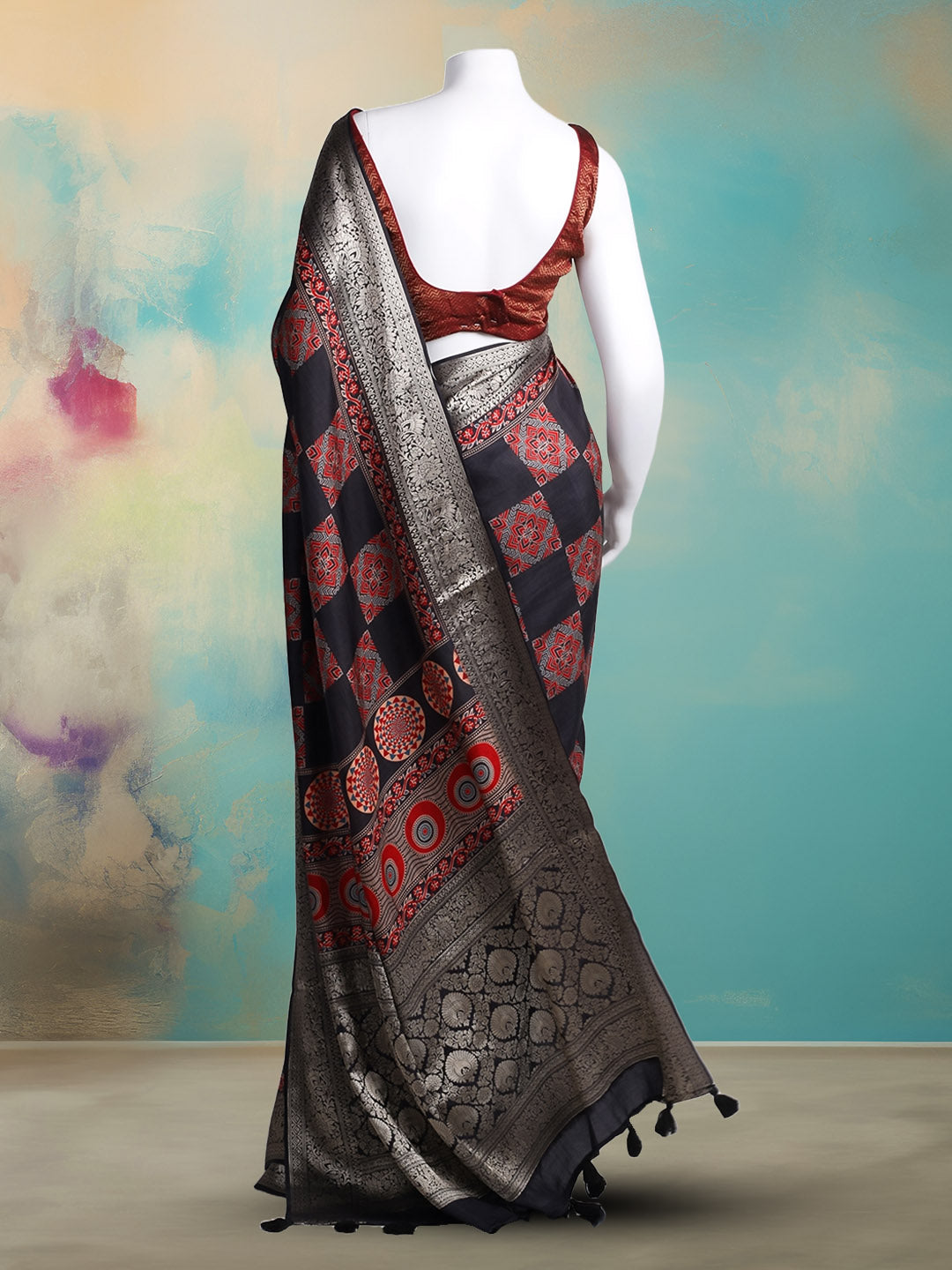 Printed Art Silk Saree