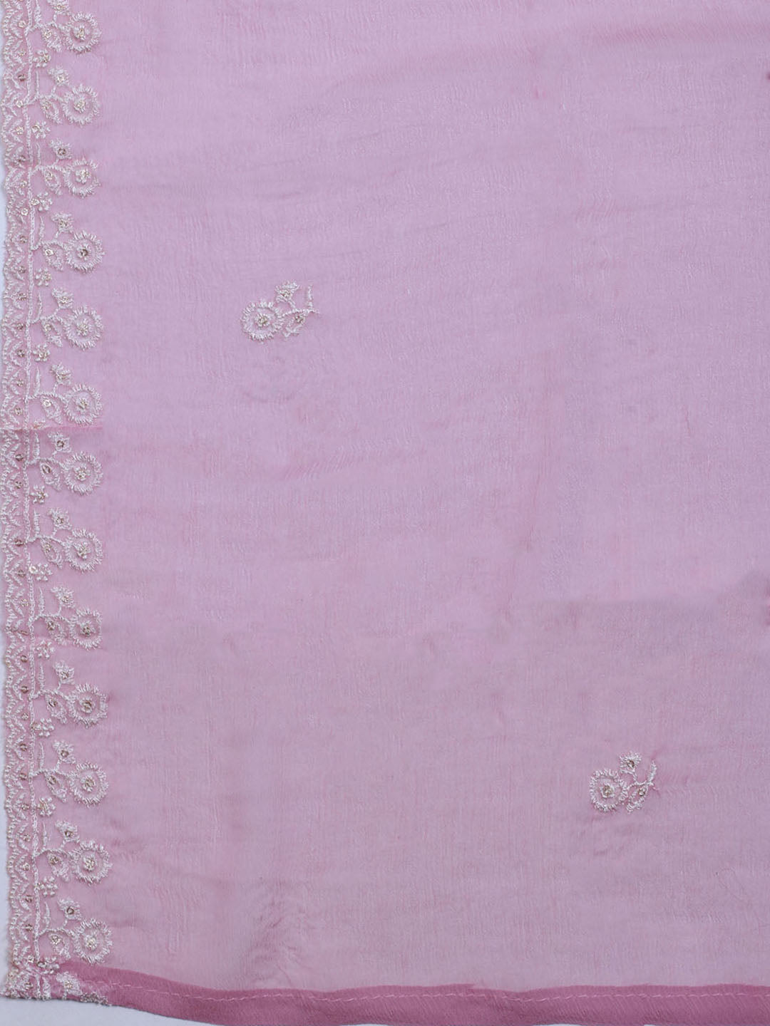 Embroidered Crepe Unstitched Suit With Dupatta