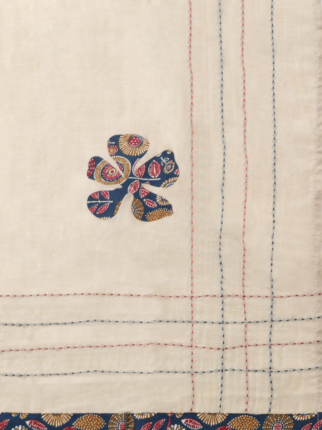 Embroidered, Cotton Blend Unstitched Suit With Pant &amp; Dupatta