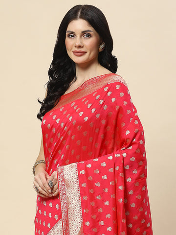 Zari Booti Woven Art Silk Banarsi Saree