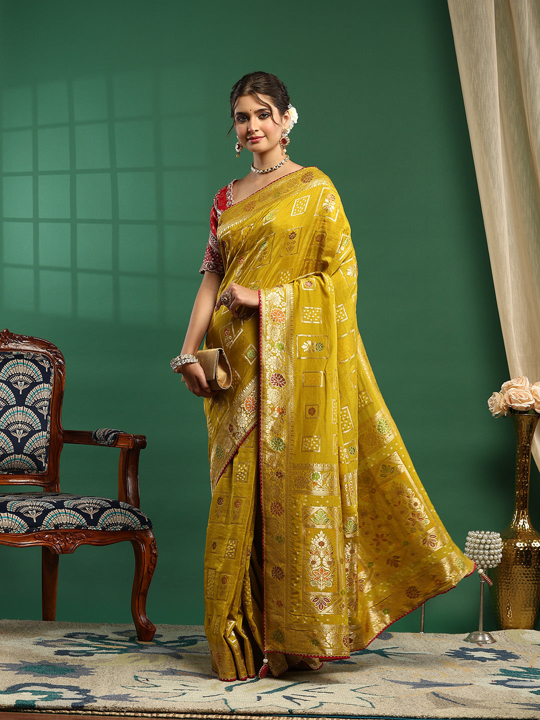 Embroidered Banarasi Saree