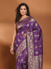 Plain Crepe Saree