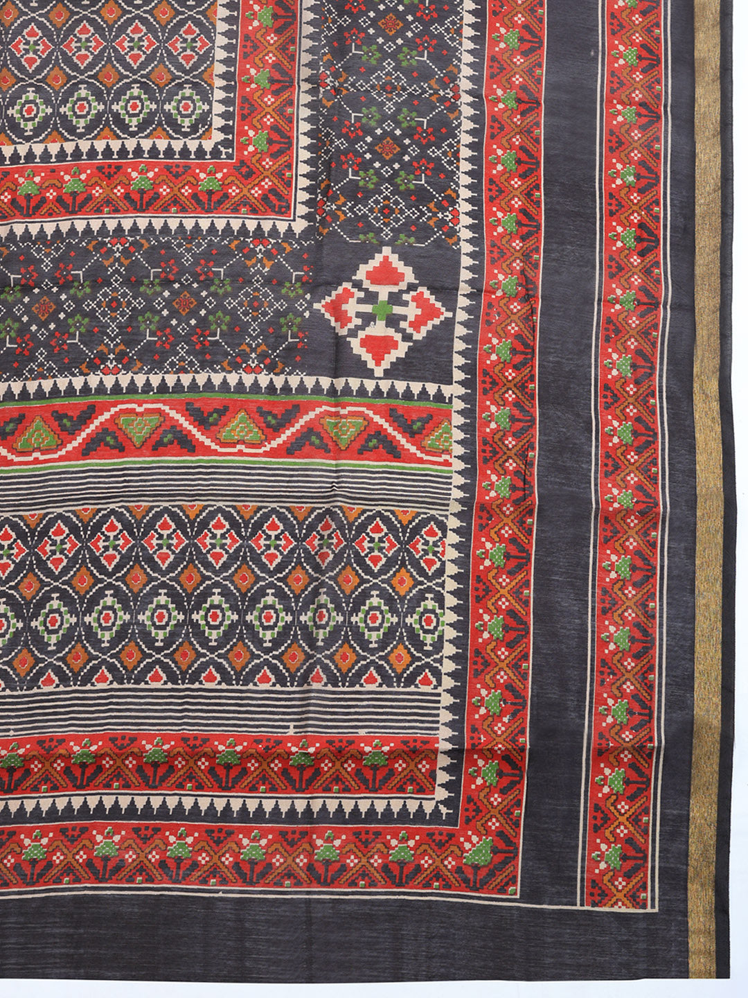 Printed Cotton Blend Unstitched Suit With Pant &amp; Dupatta