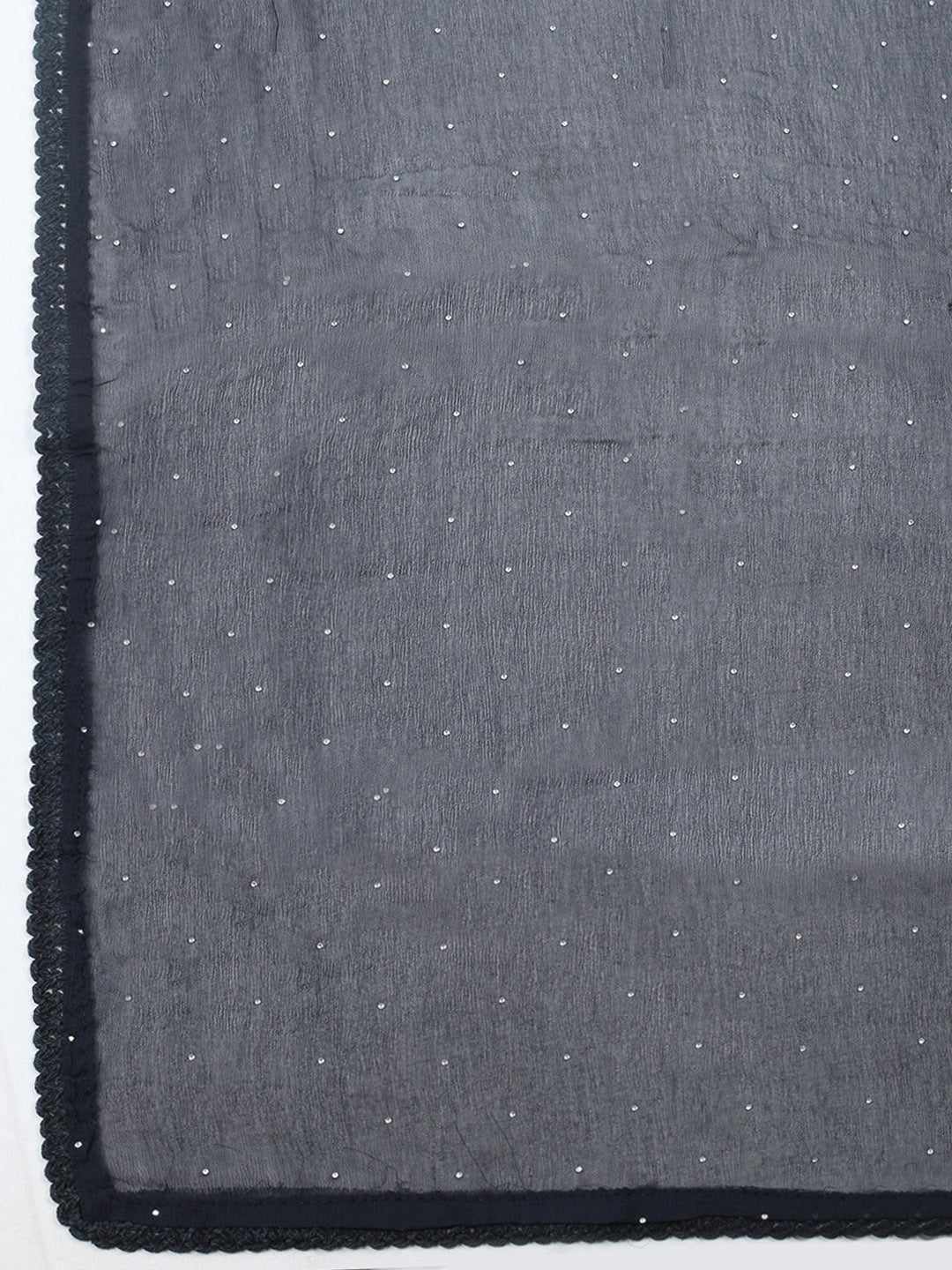 Embellished Cotton Blend Unstitched Suit With Pant &amp; Dupatta