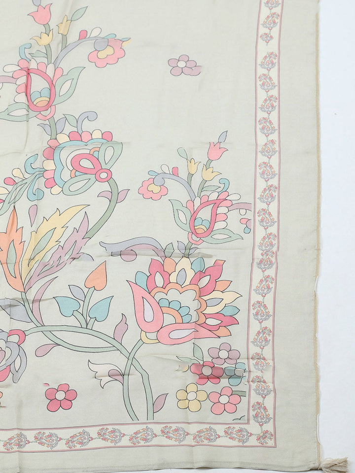 Printed Muslin Unstitched Suit With Pant &amp; Dupatta