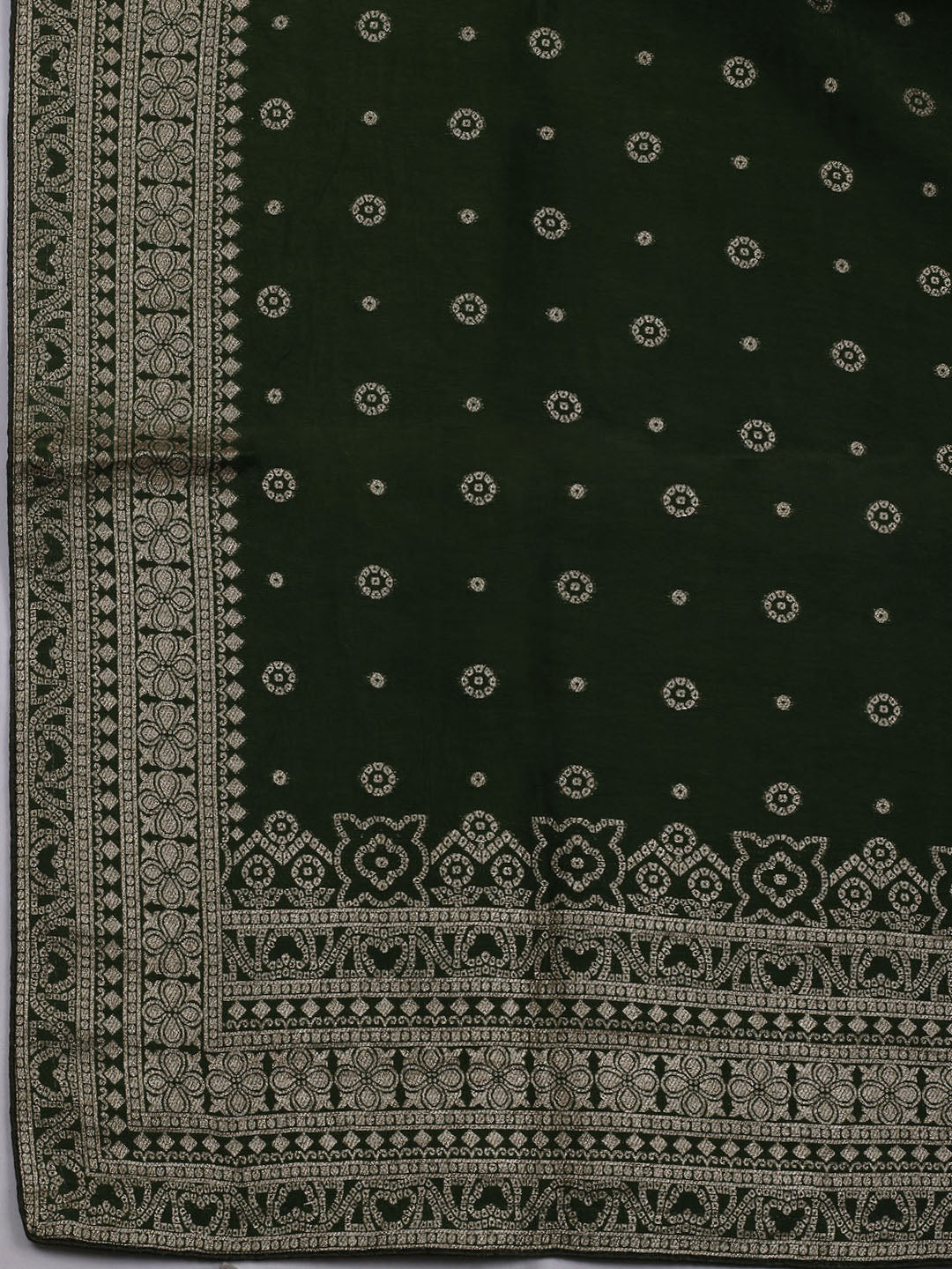 Embroidered Art Silk Unstitched Suit Piece With Dupatta