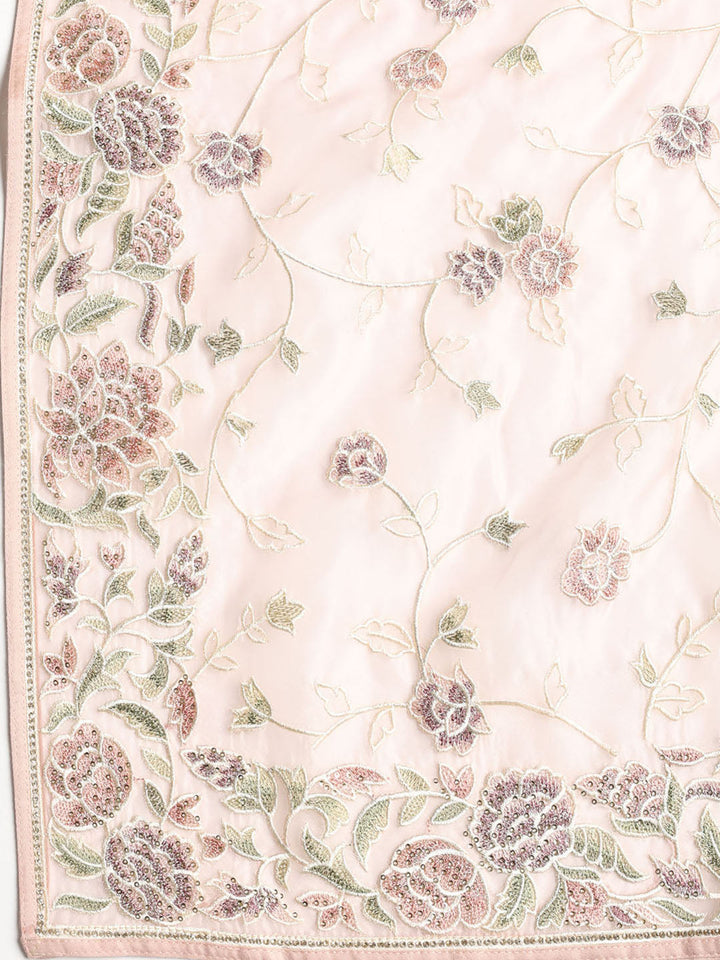 Resham Jaal Organza Unstitched Suit With Dupatta