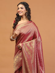 Zari Jaal Brocade Handloom Woven Saree