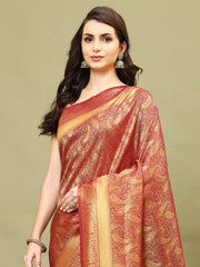 Zari Jaal Woven Handloom Saree