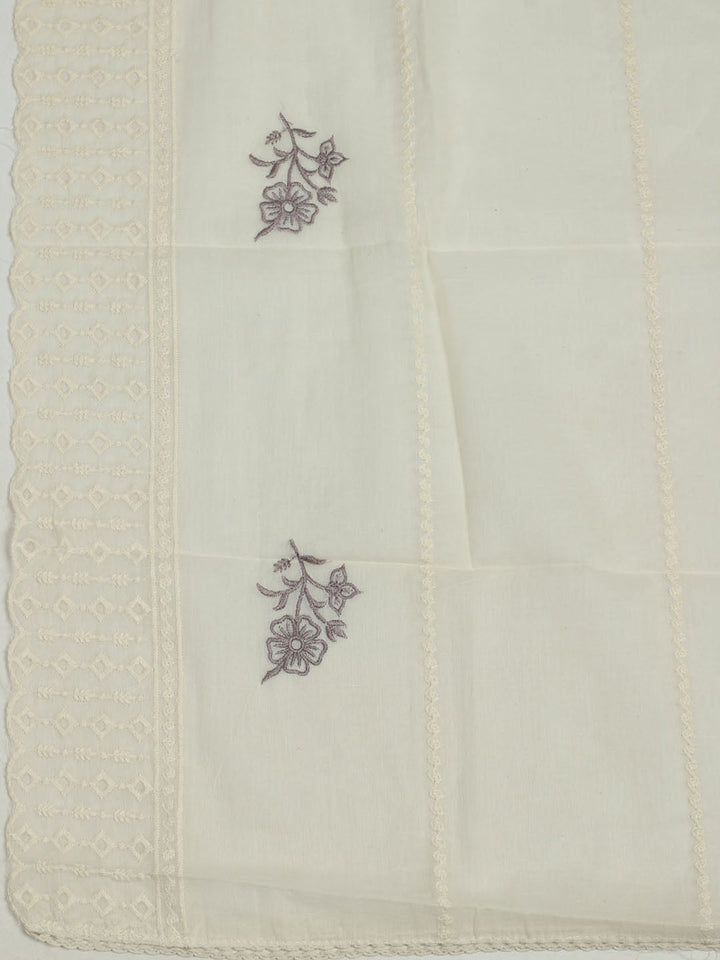 Printed Cotton Unstitched Suit With Pant &amp; Dupatta
