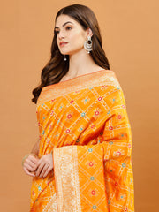 Zari Border Banarasi Woven Saree