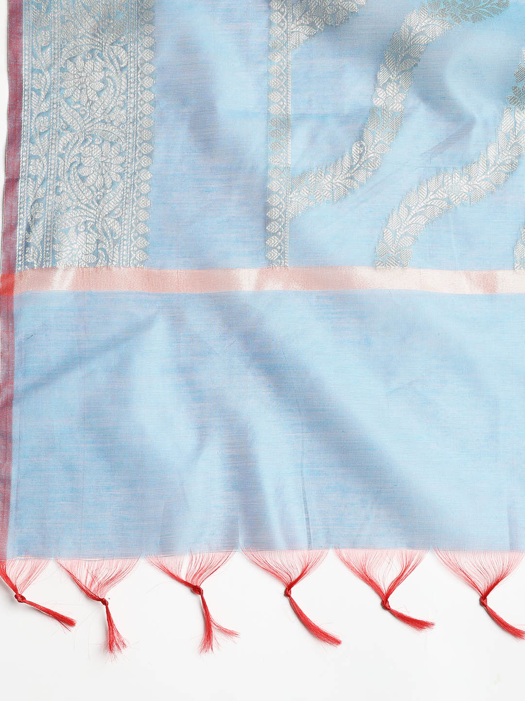Woven Banarasi Chanderi Unstitched Suit With Dupatta