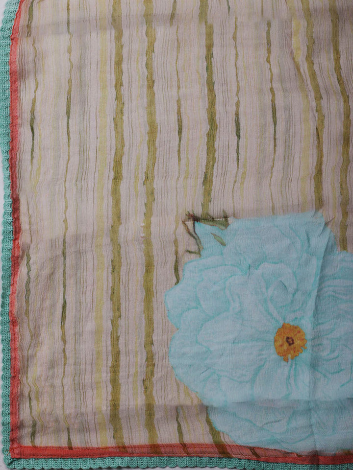 Printed Muslin Unstitched Suit With Dupatta