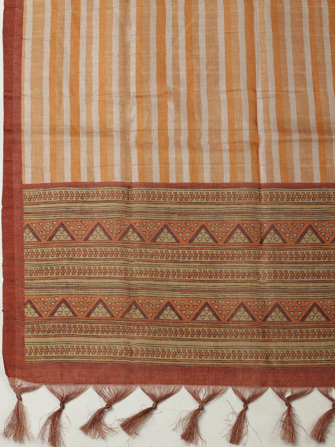 Printed Chanderi Unstitched Suit With Pant &amp; Dupatta