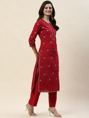 Chanderi Kurta With Pants Set