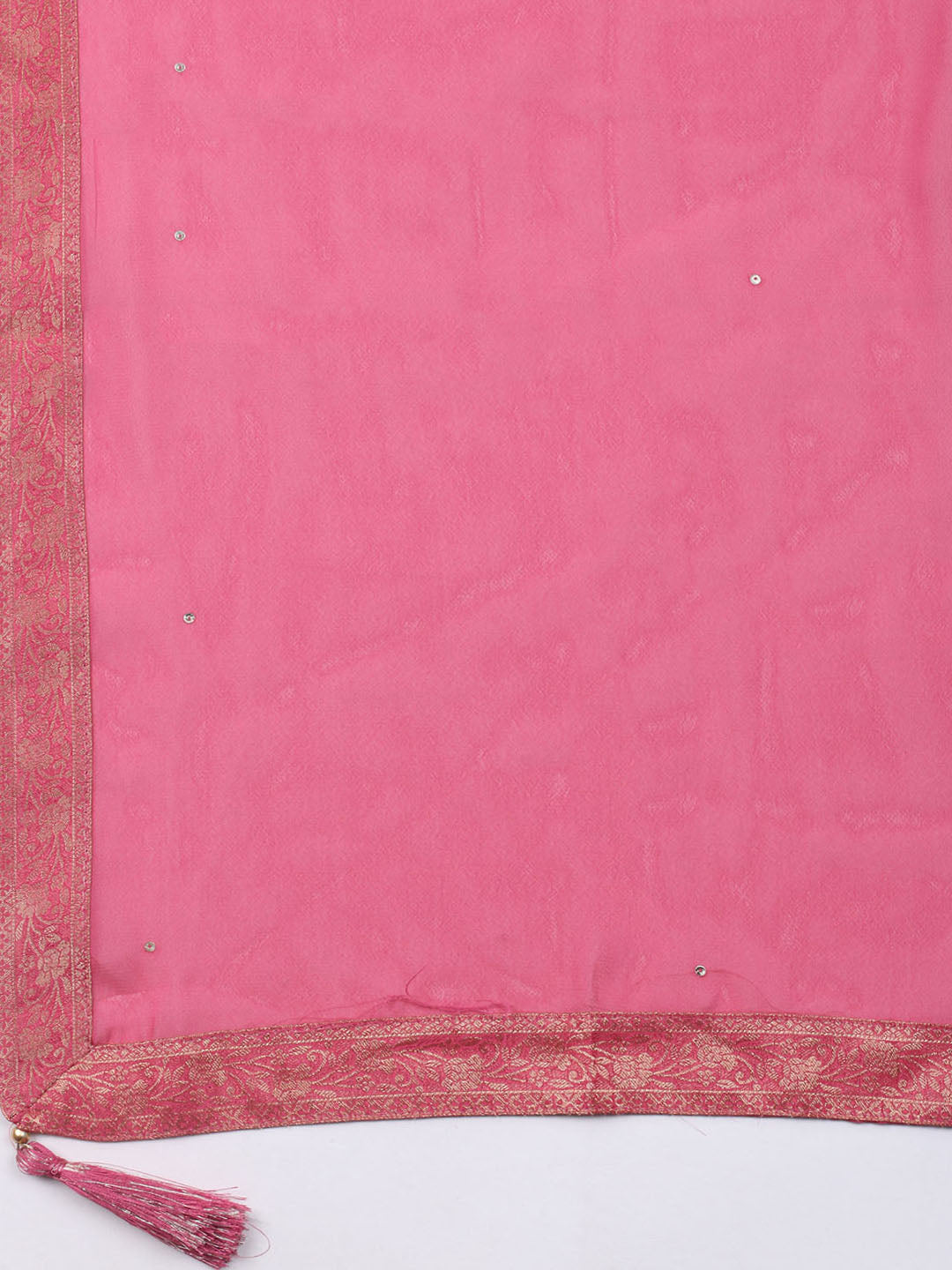 Brocade Chanderi Unstitched Suit With Dupatta