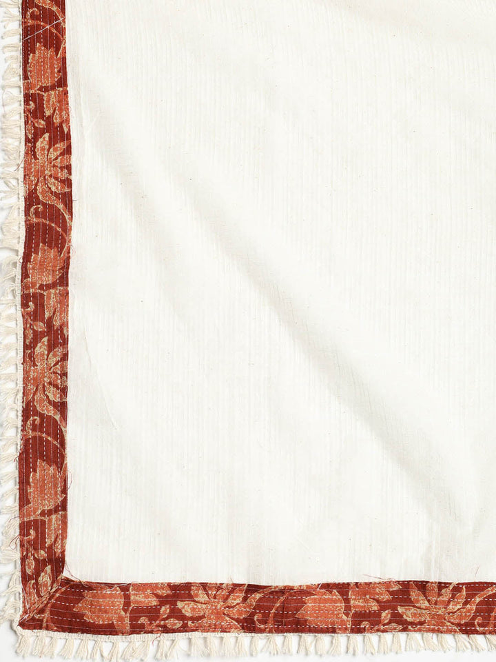 Embroidered Cotton Blend Unstitched Suit With Dupatta