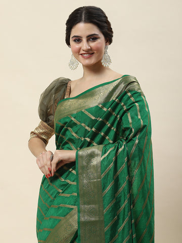 Leheriya Pattern Woven Handloom Saree