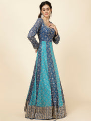 Zari Jaal Embroidered Georgette Kurta With Churidar & Dupatta