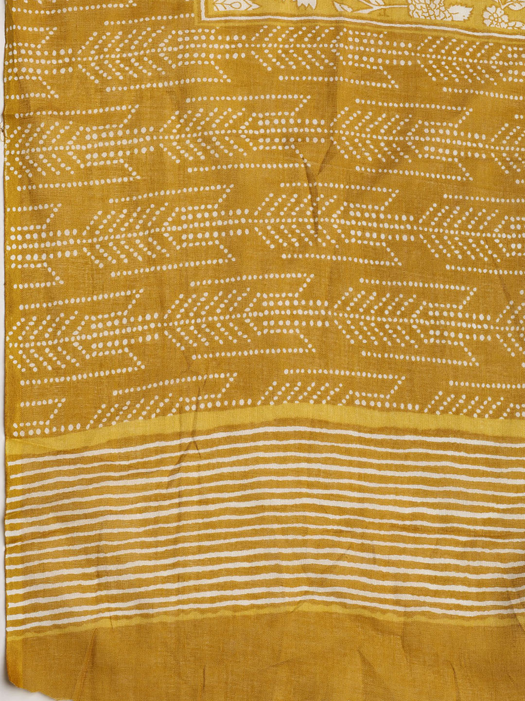 Printed Cotton Blend Unstitched Suit With Dupatta