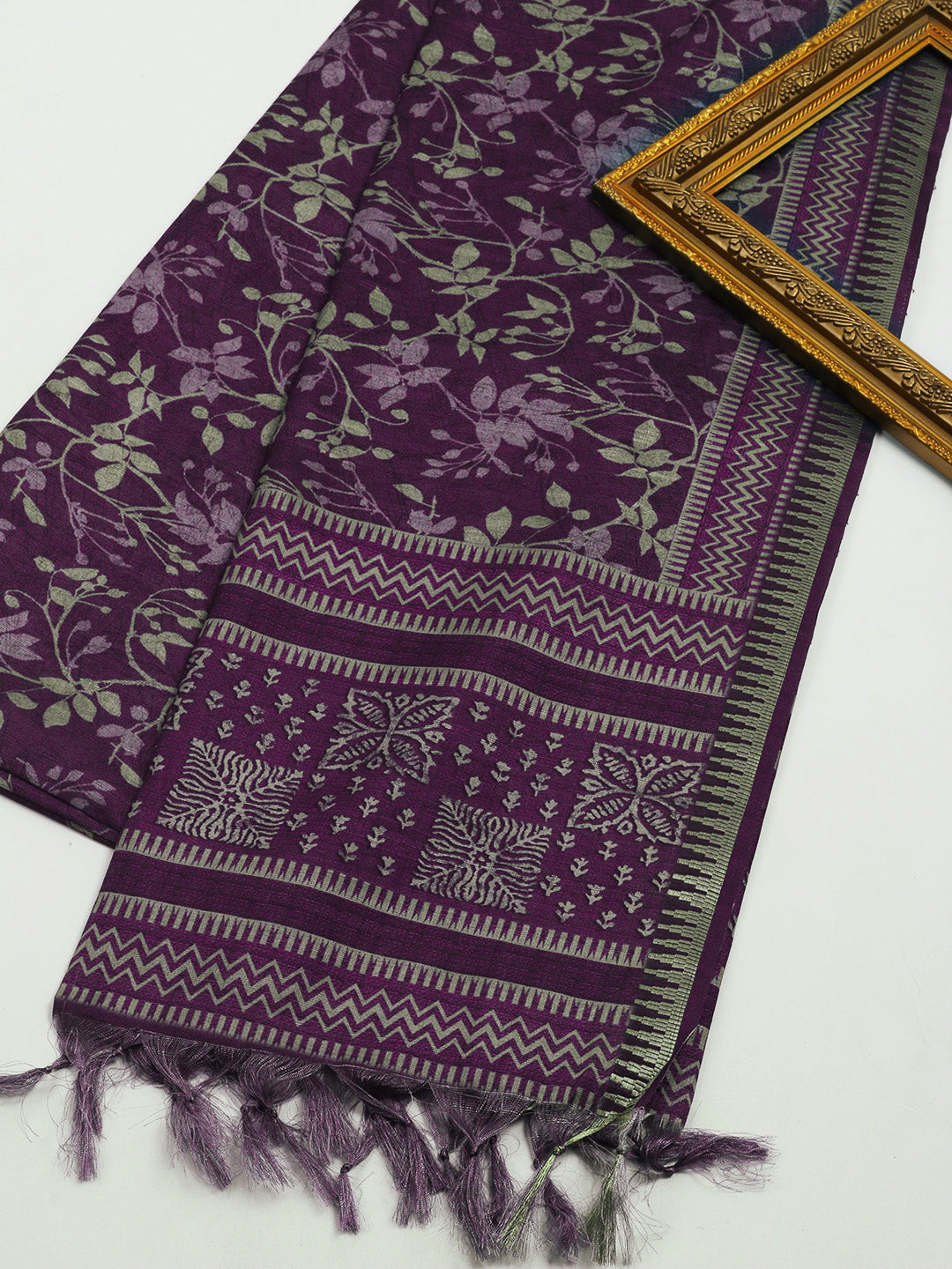 Printed Tussar Saree