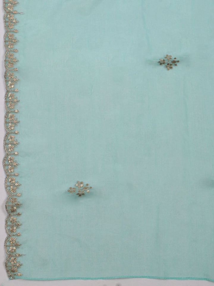 Zari Jaal Art Silk Unstitched Suit With Dupatta